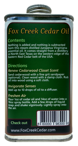 8oz Cedar Oil Can - Essential Eastern Red Cedar Wood (Juniperus Virginiana)